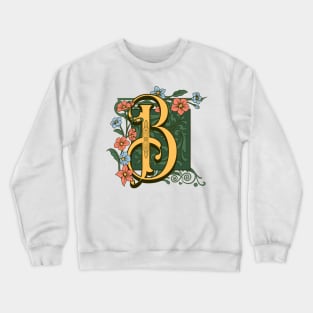 Art Nouveau Letter B, Ornamental Letter B, Art Deco Crewneck Sweatshirt